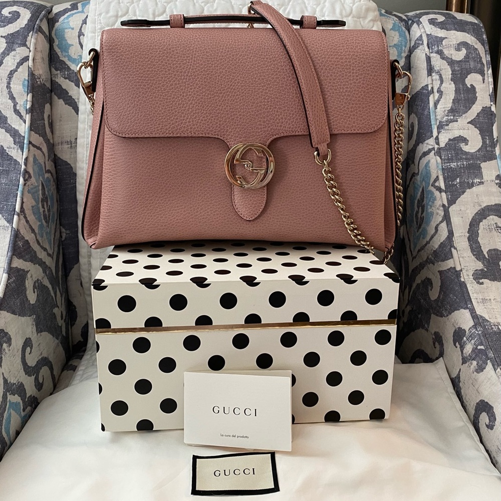 Authentic Gucci Large Interlocking G Flap Bag - image 2